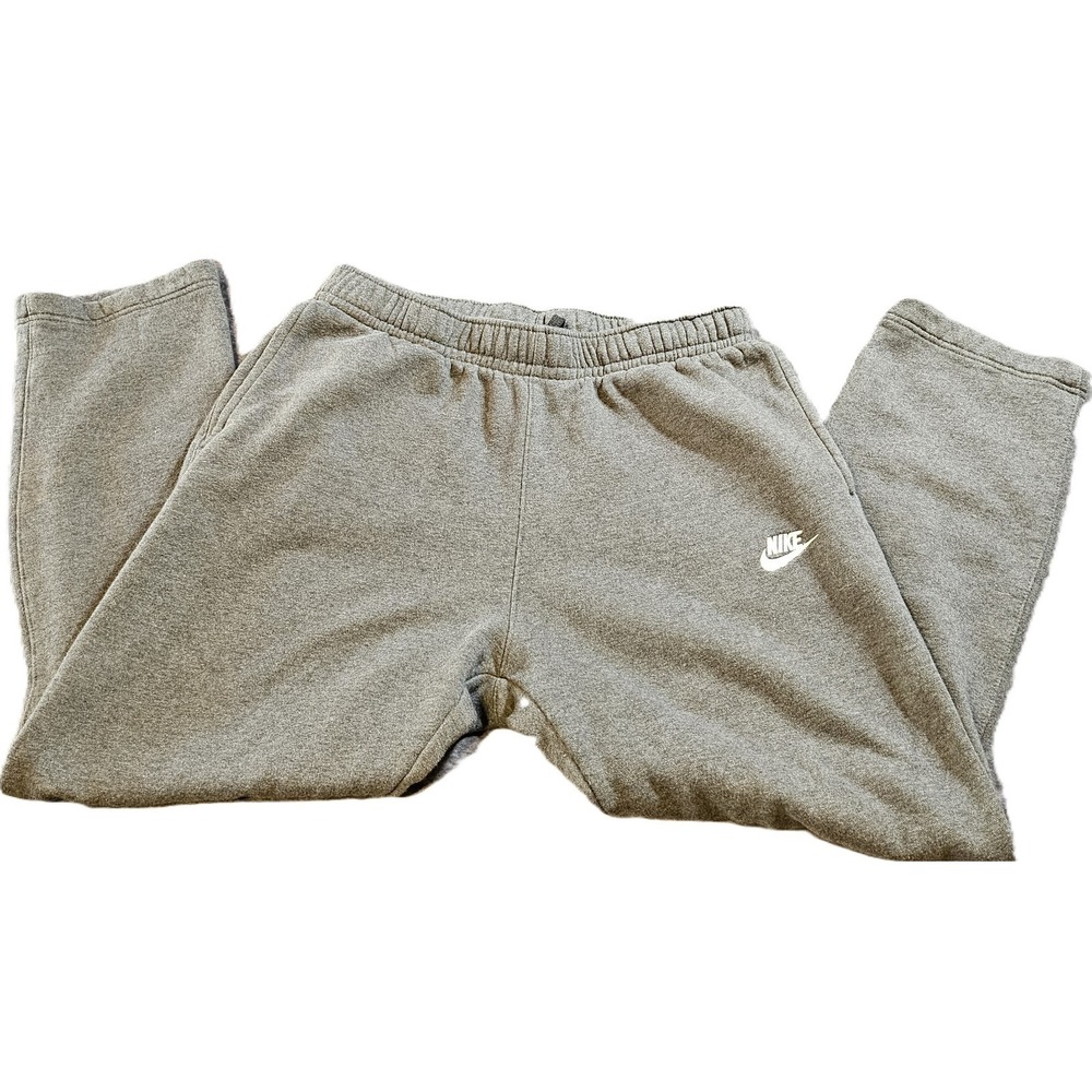 Nike Men's Club Fleece Gray Loose/Baggy Joggers SZ L Front Pockets/1 Back Pocket